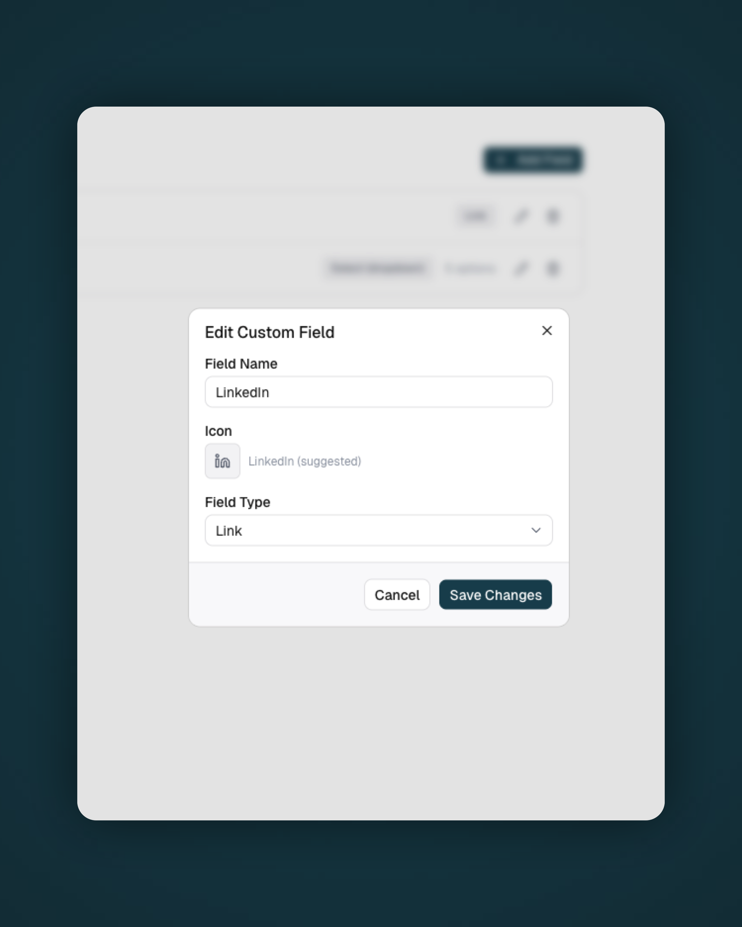 Liteo custom fields and pipeline stage settings